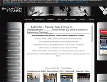 Tablet Screenshot of dr-badminton-training.de
